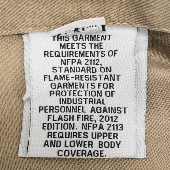 RASCO FR Flame Resistant Work Shirt 4XL Long Khaki Duck Two Tone Workwear - Picture 9 of 16